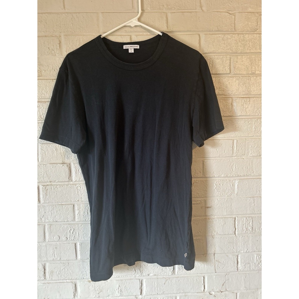 Standard James Perse T Shirt Women's Sz 2 Black Short Sleeve Casual Basic